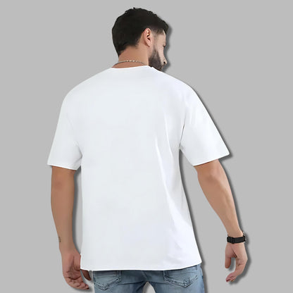 Unisex Plain Oversized T-Shirt in White