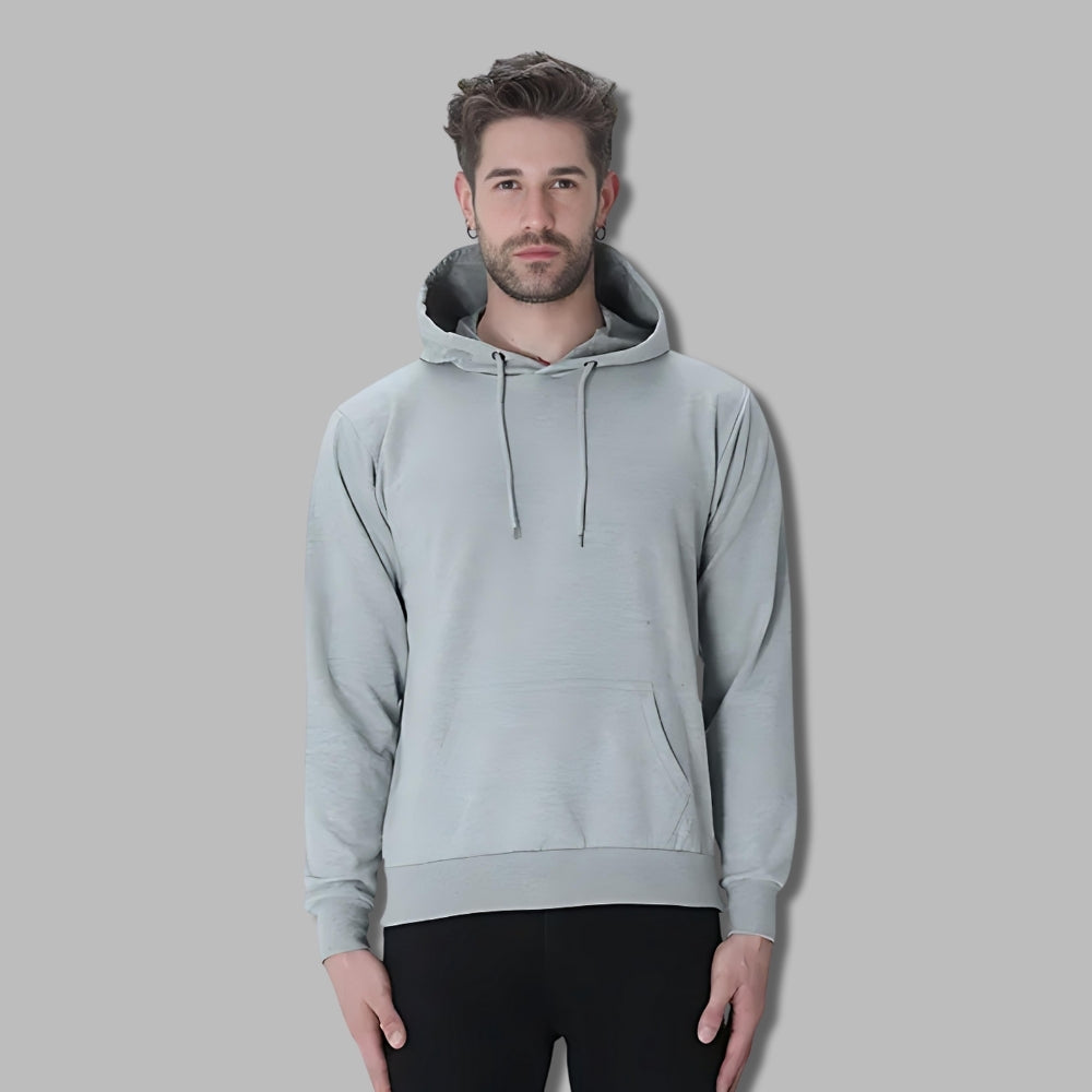 Unisex Plain Hoodie in grey