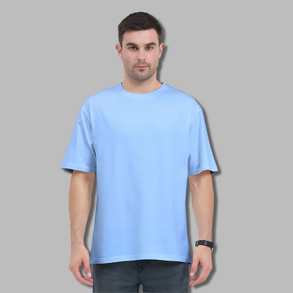 Unisex Plain Oversized T-Shirt in Baby blue