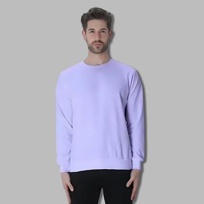 Unisex Plain Sweatshirt in Lavender