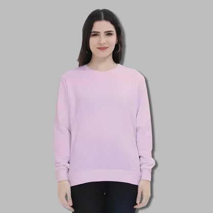 Unisex Plain Sweatshirt in Light baby pink