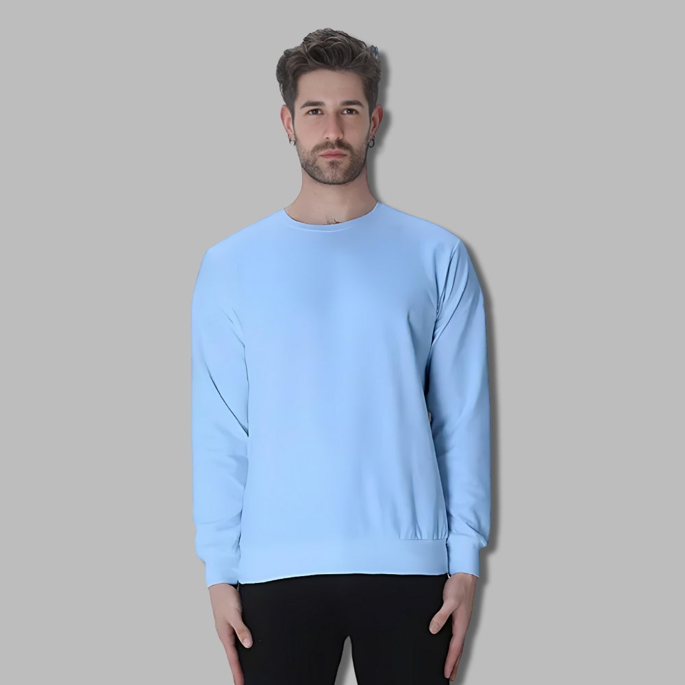 Unisex Plain Sweatshirt in Baby blue