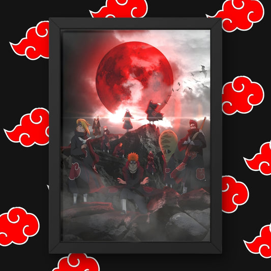 Akatsuki The Full Moon Framed Poster from Naruto Anime