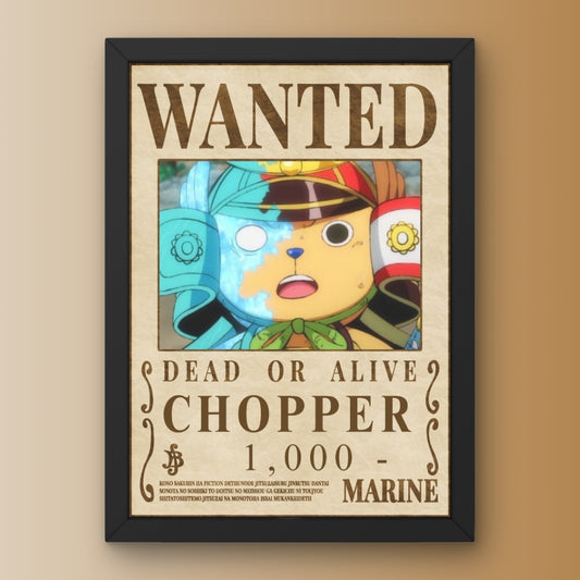 Chopper Wanted Bounty Poster Framed One Piece