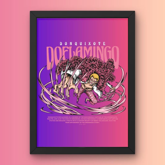 Donquixote Doflamingo Poster Framed One Piece