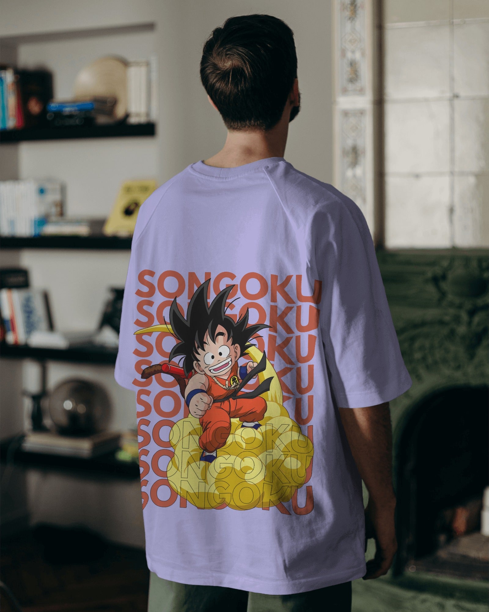 GOKU SUPER SAIYAN - Unisex Lavender Oversized T-Shirt