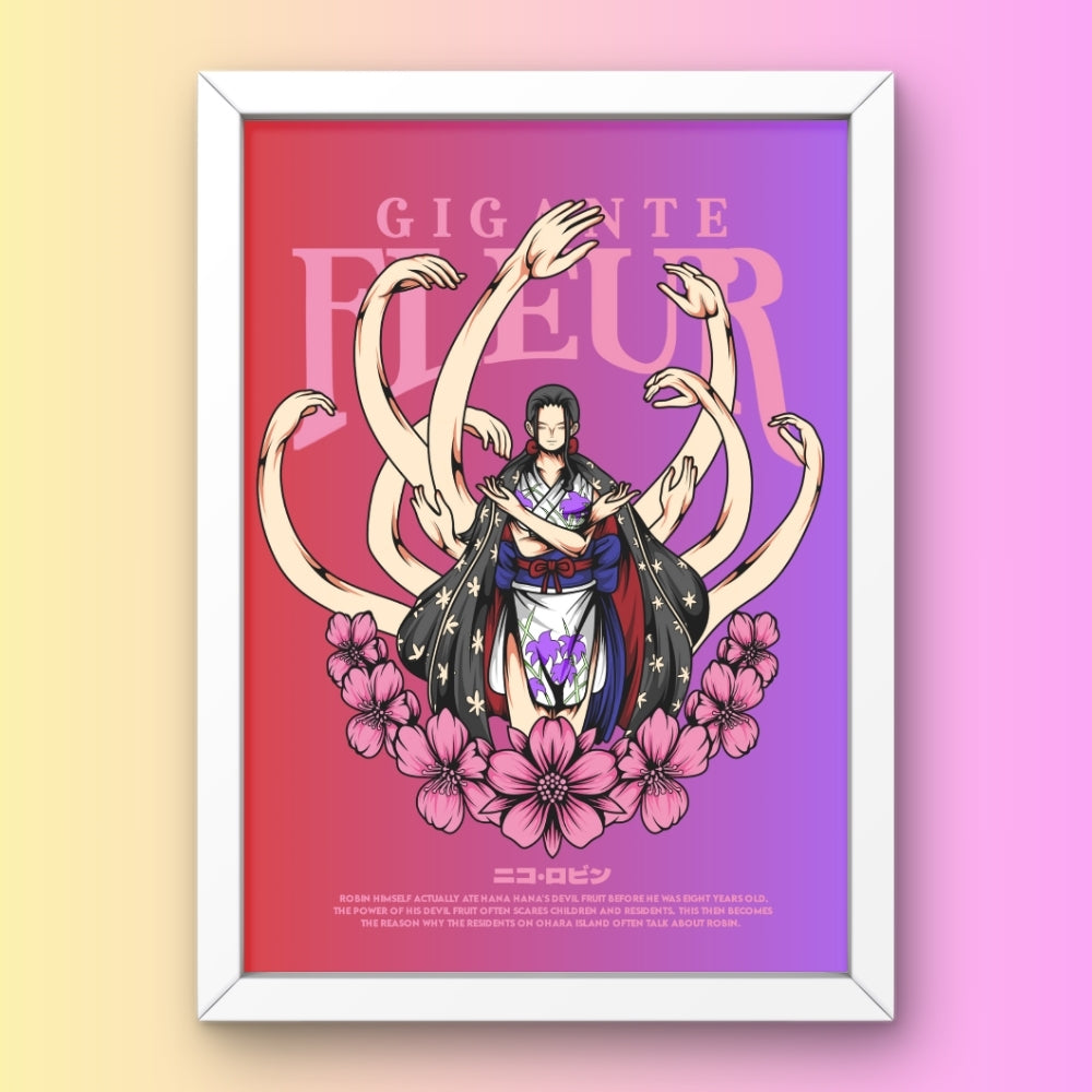 Nico Robin Gigante Fleur Poster Framed One Piece