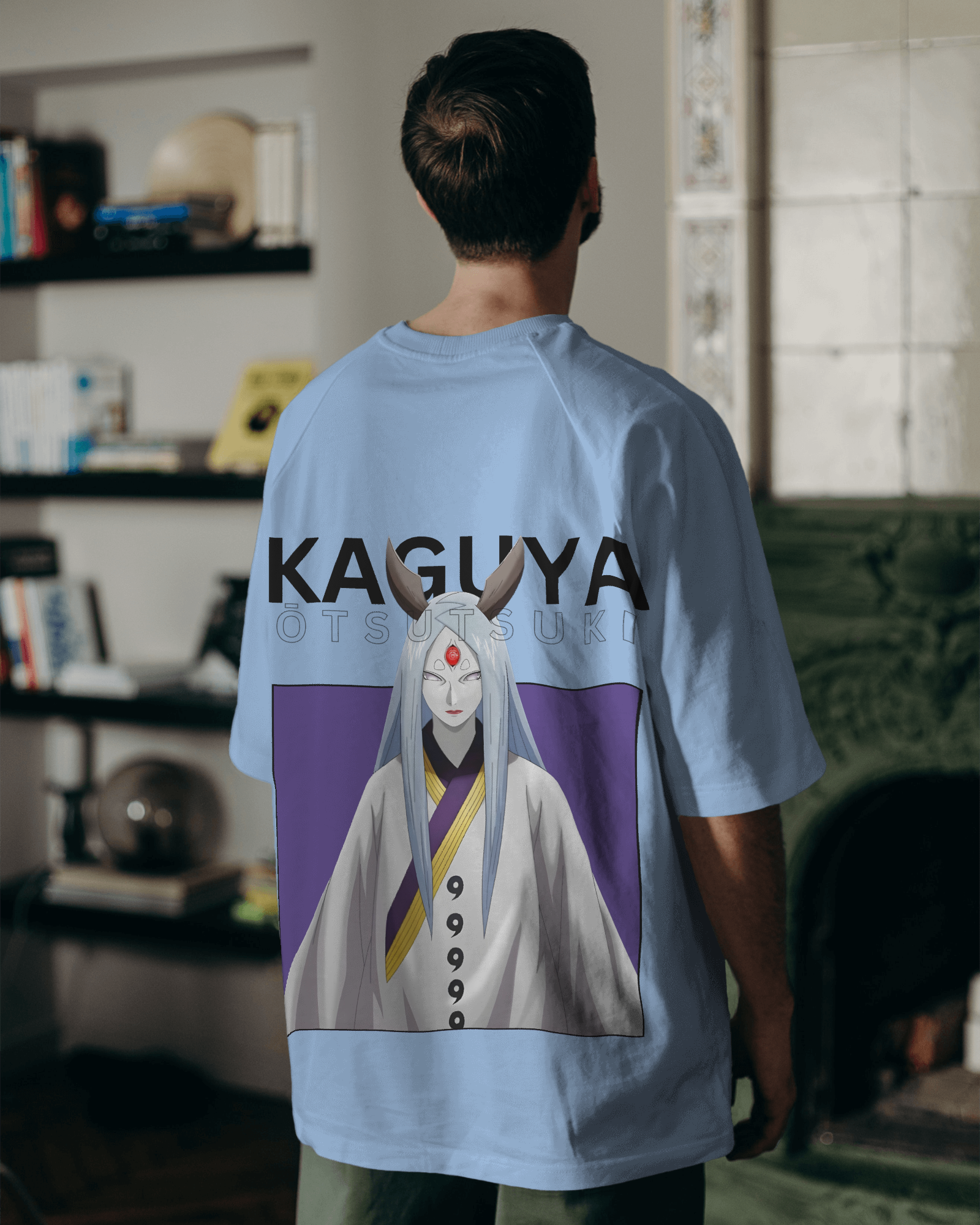 Kaguya Baby Blue Oversized Tshirt