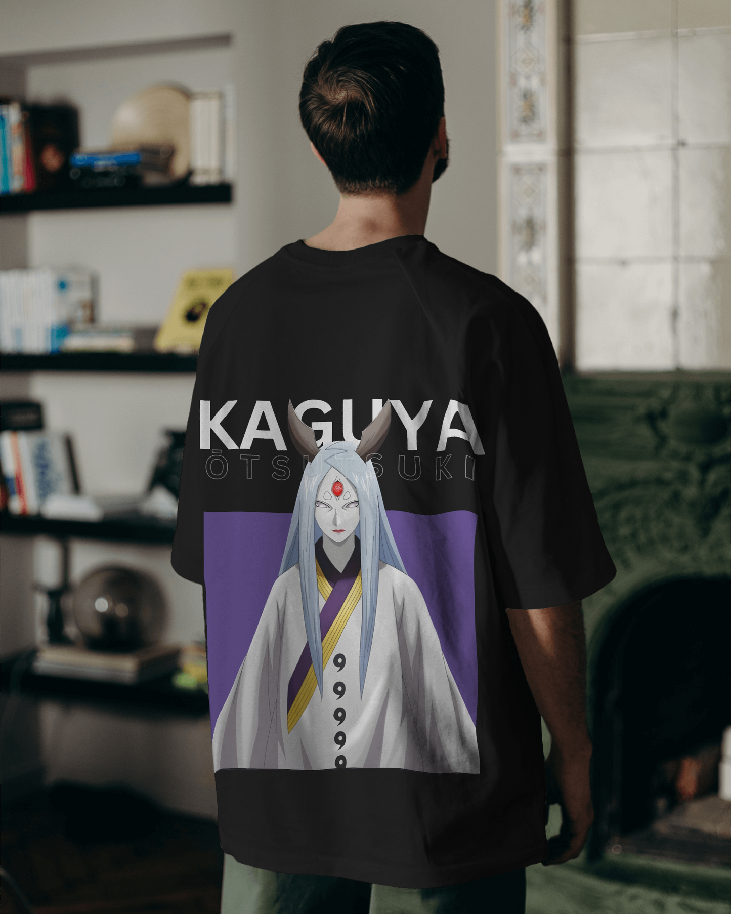 Kaguya Black Oversized Tshirt