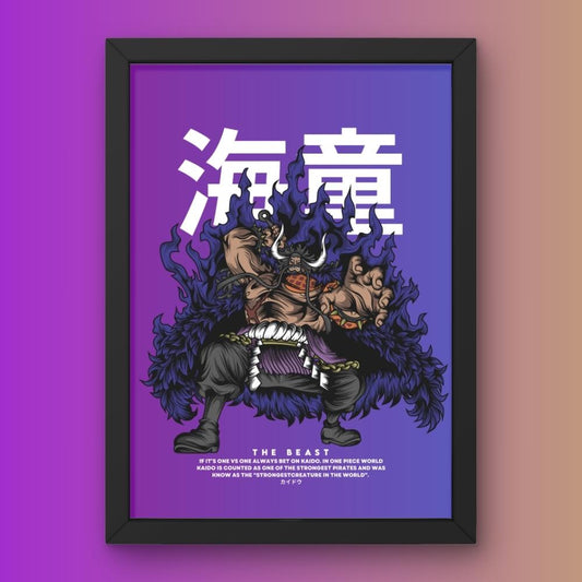 Kaido Of The Beast Poster Framed One Piece
