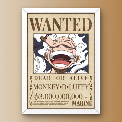 Monkey D Luffy Wanted Bounty Poster Framed One Piece