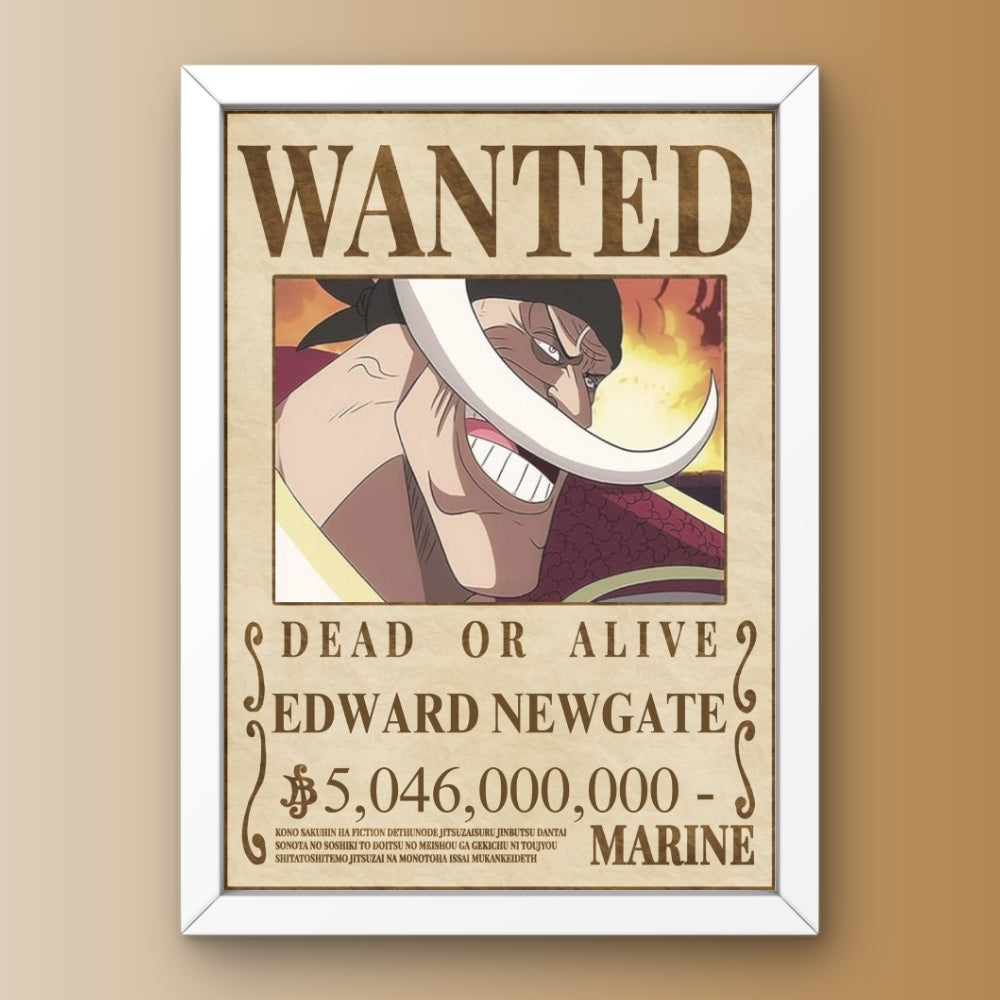 Edward Newgate Wanted Bounty Poster Framed One Piece