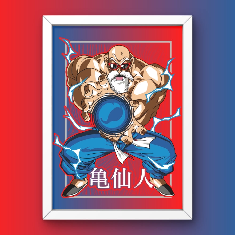 Muten Roshi's Kamehameha Framed Poster from Dragon Ball