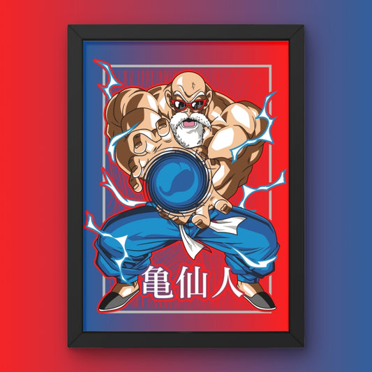 Muten Roshi's Kamehameha Framed Poster from Dragon Ball