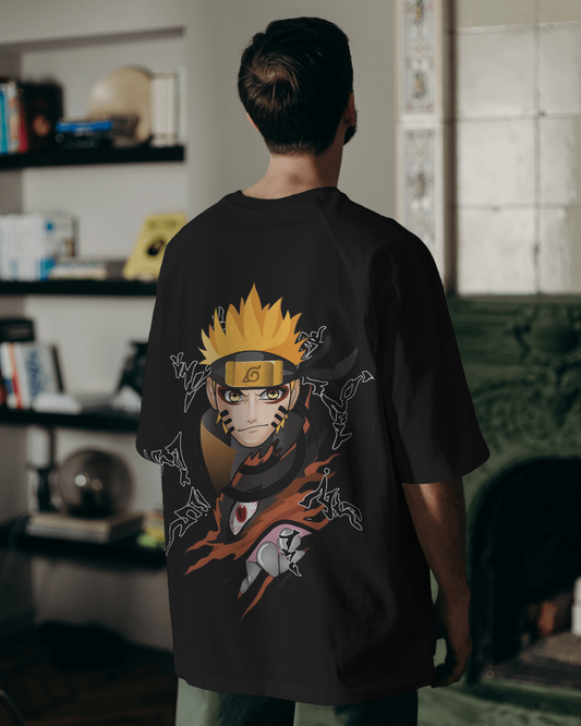 Naruto Black Oversized Tshirt