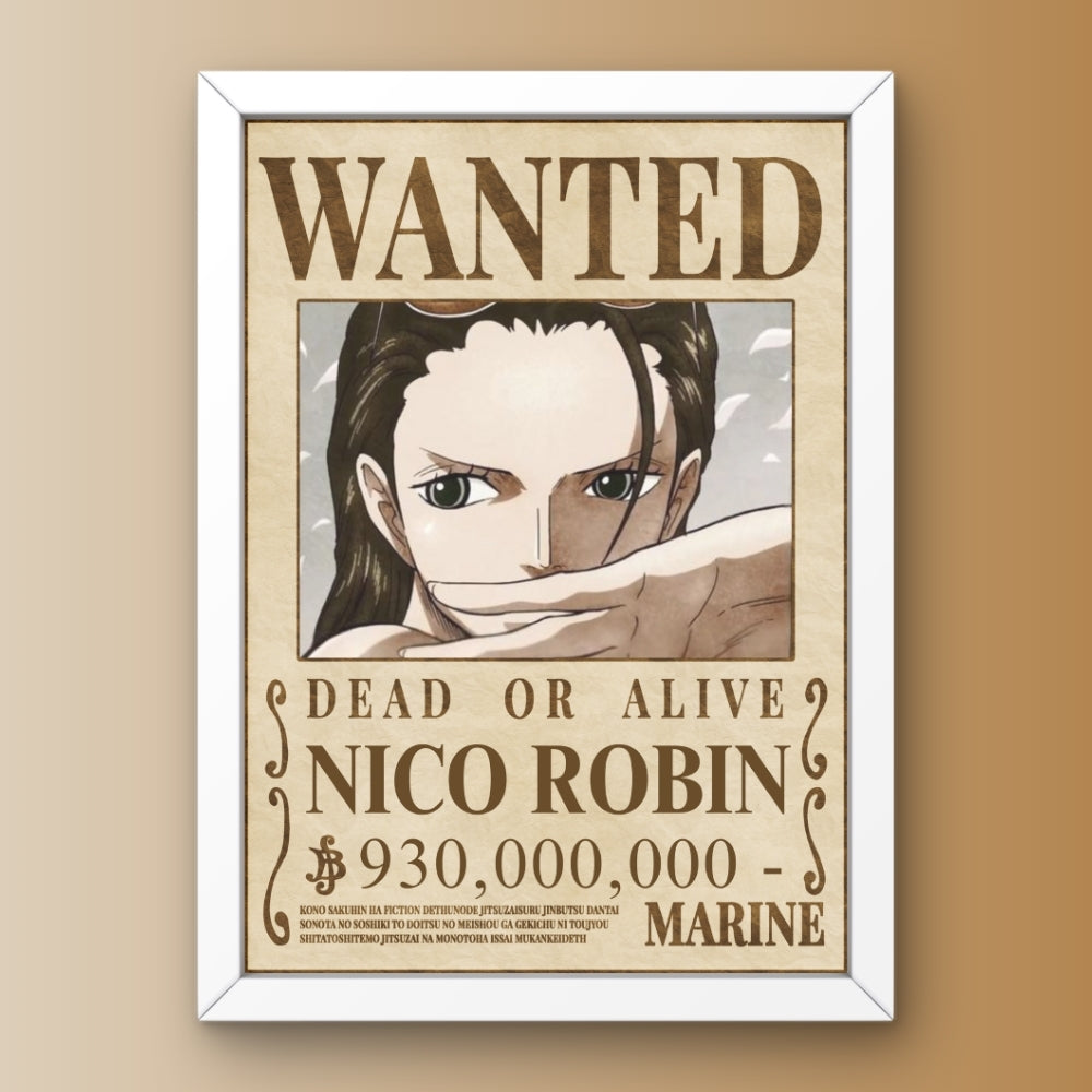 Nico Robin Wanted Bounty Poster Framed One Piece