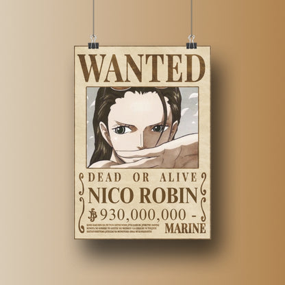 Nico Robin Wanted Bounty Poster Without Frame One Piece
