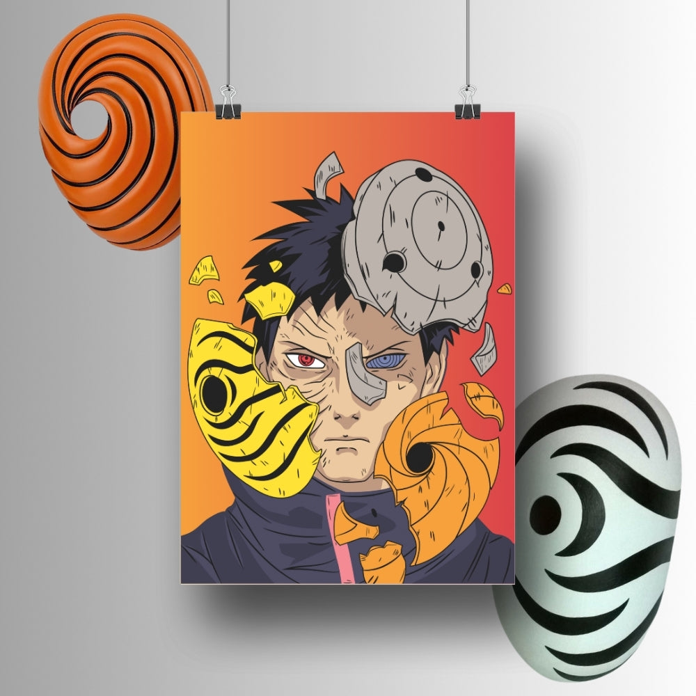 Obito Uchiha Unmasked Without Frame Poster from Naruto