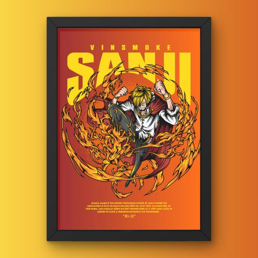 Sanji Diable Jambe Poster Framed One Piece