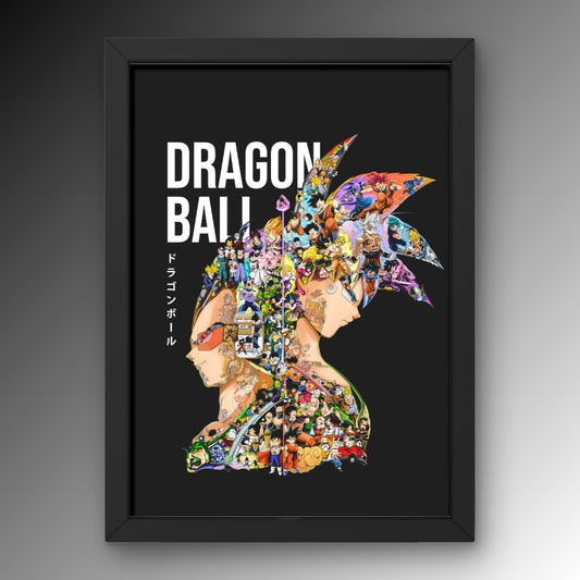 Scenes of Goku and Vegeta Framed Poster from Dragon Ball