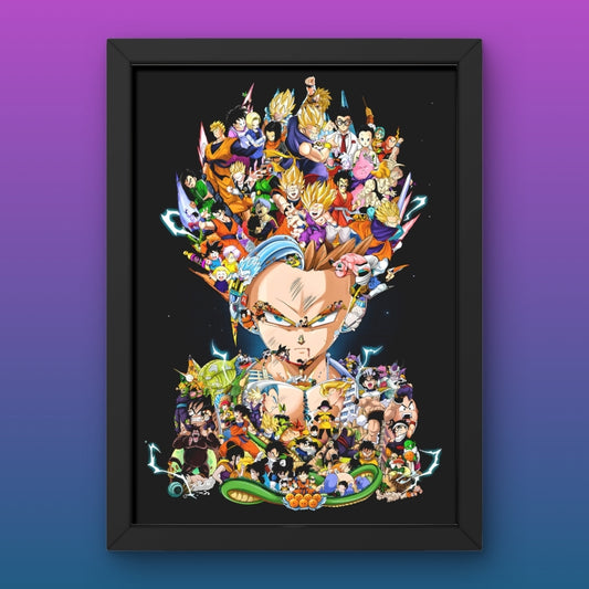 Scenes of Gotenks Framed Poster from Dragon Ball