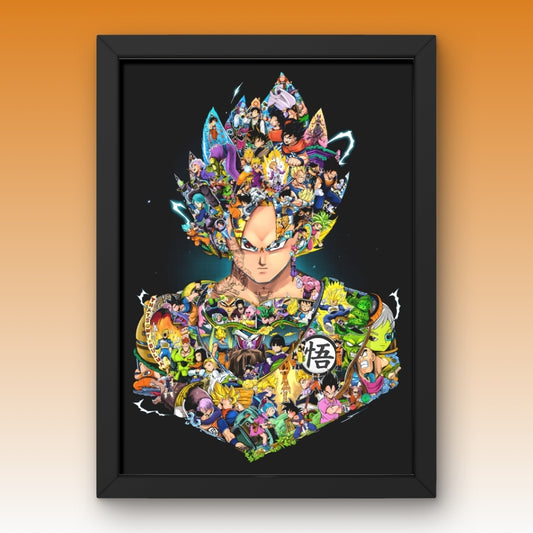 Scenes of Vegito Framed Poster from Dragon Ball