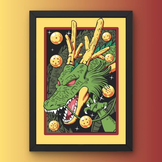 Shenron and The Dragon Balls Framed Poster from Dragon Ball
