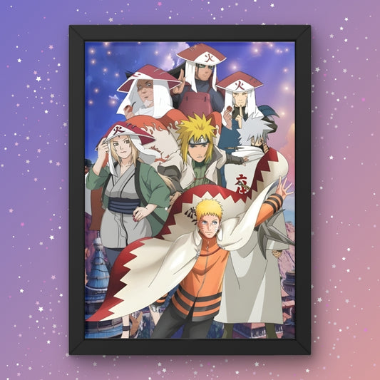 The Hokages Framed Poster from Naruto Anime