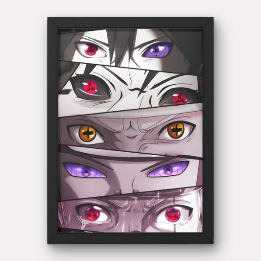 The Most Powerful Eyes Framed Poster from Naruto Anime