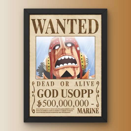 God Ussop Wanted Bounty Poster Framed One Piece