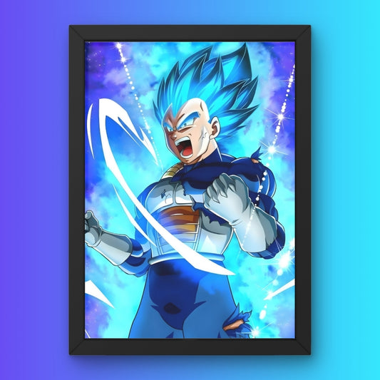 Vegeta's Super Saiyan Blue Framed Poster from Dragon Ball