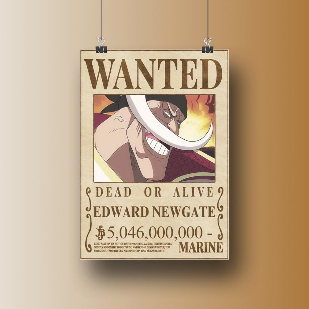 Edward Newgate Wanted Bounty Poster Without Frame One Piece